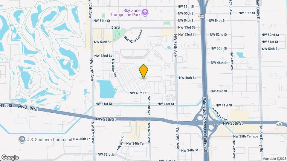 8217 NW 46th St Map and Location Details