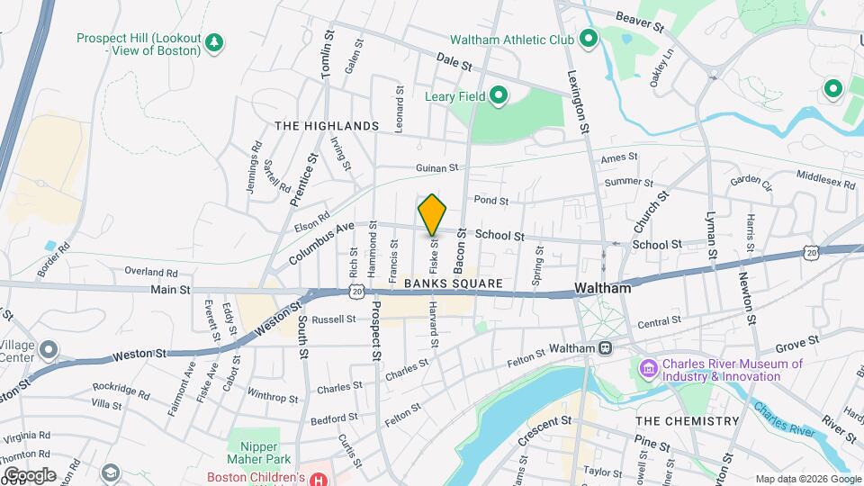 50 Fiske St, Unit 1 Mapa y Detalles de la Ubicación