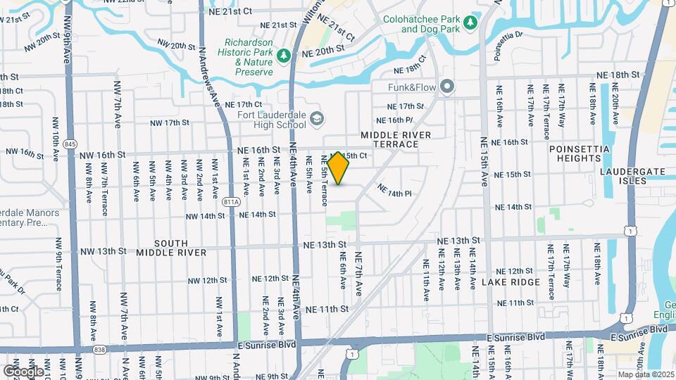 540 NE 14th Pl Map and Location Details