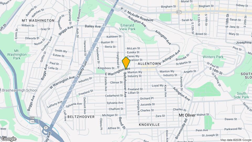 123 Beltzhoover Ave Map and Location Details