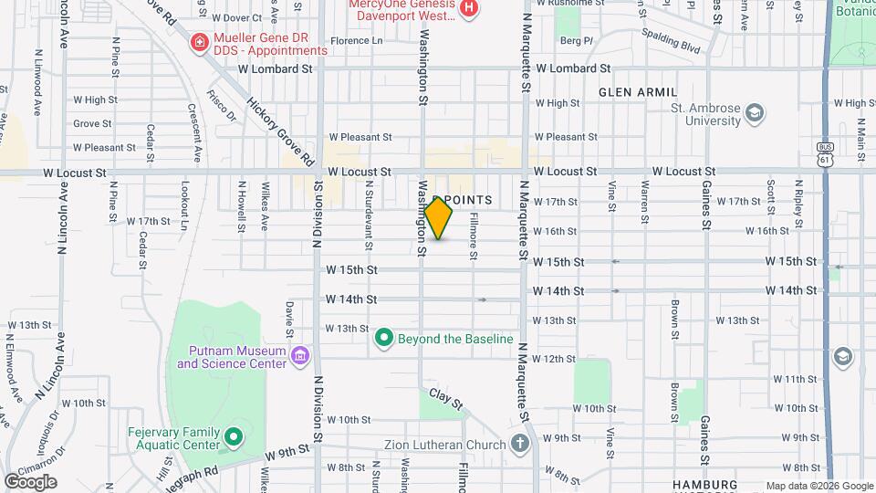 1445 W 16th St Map and Location Details