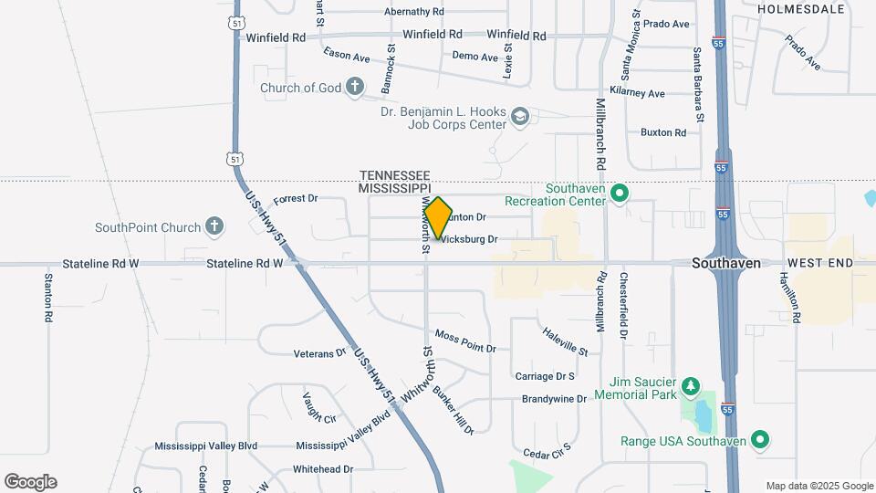 1475 Vicksburg Dr Map and Location Details