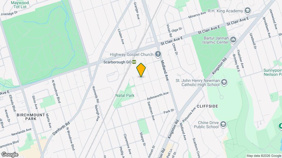 124 Sandown Ave Map and Location Details