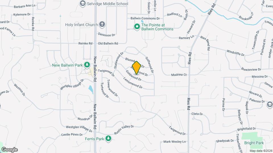 553 Goldwood Dr Map and Location Details