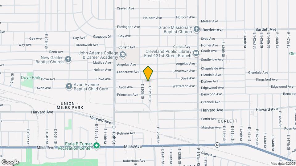 3926 E 121st St Map and Location Details