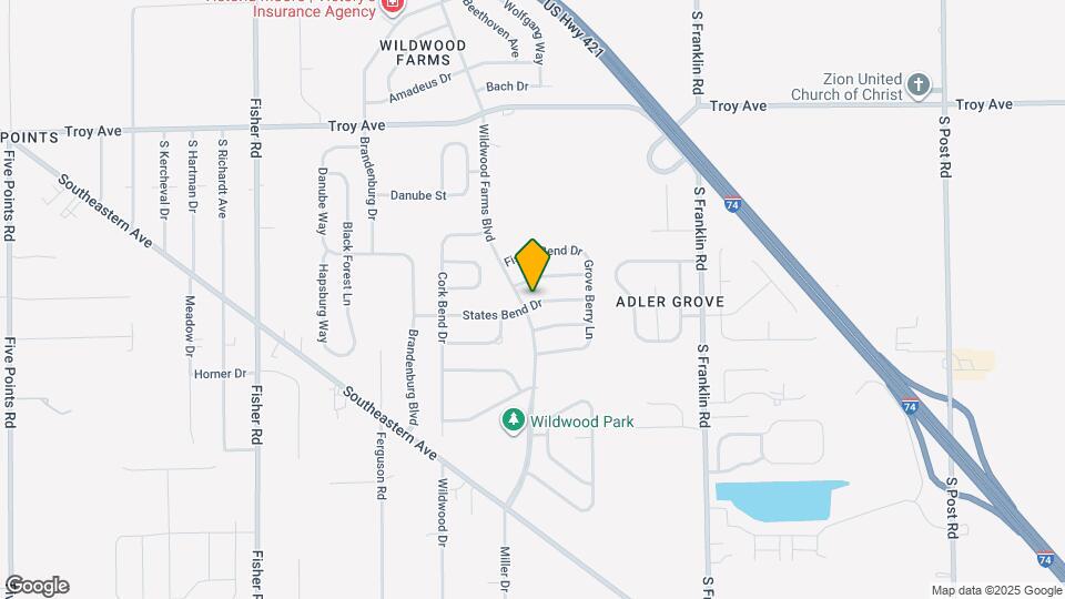 8036 States Bend Dr Map and Location Details