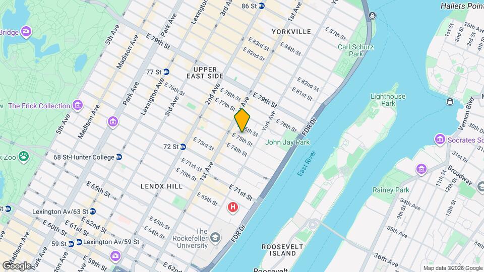 423 E 75th St Map and Location Details