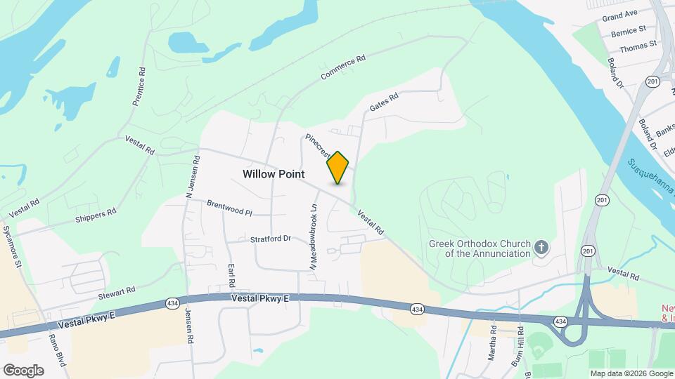 3613 Vestal Rd Map and Location Details