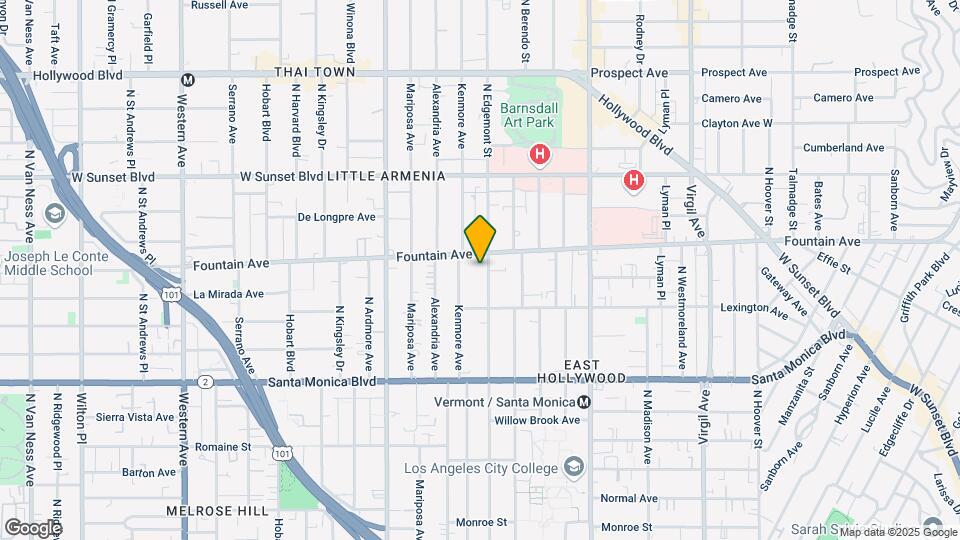 1249 N Edgemont St Map and Location Details
