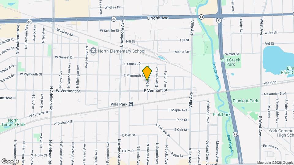 444 N Douglas Ave Map and Location Details