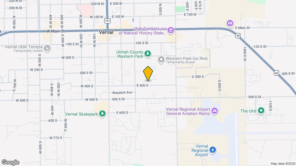 301 E 400 S Map and Location Details