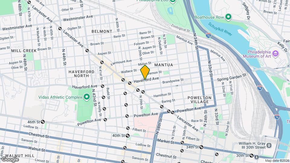 3860 Haverford Ave Map and Location Details