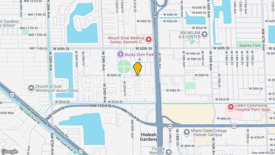 5560 W 21st Ct Map and Location Details