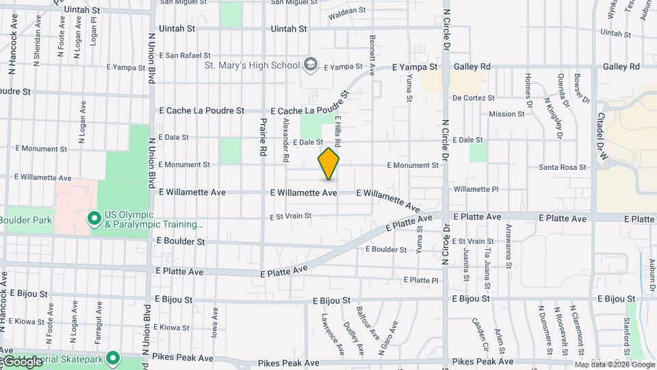 2460 E Willamette Ave Map and Location Details