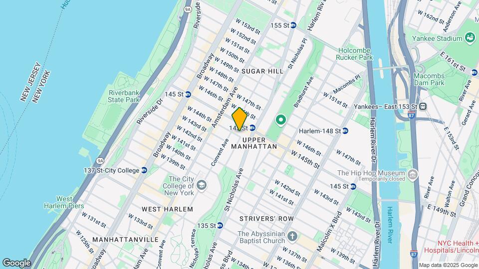 421 W 144th St Map and Location Details
