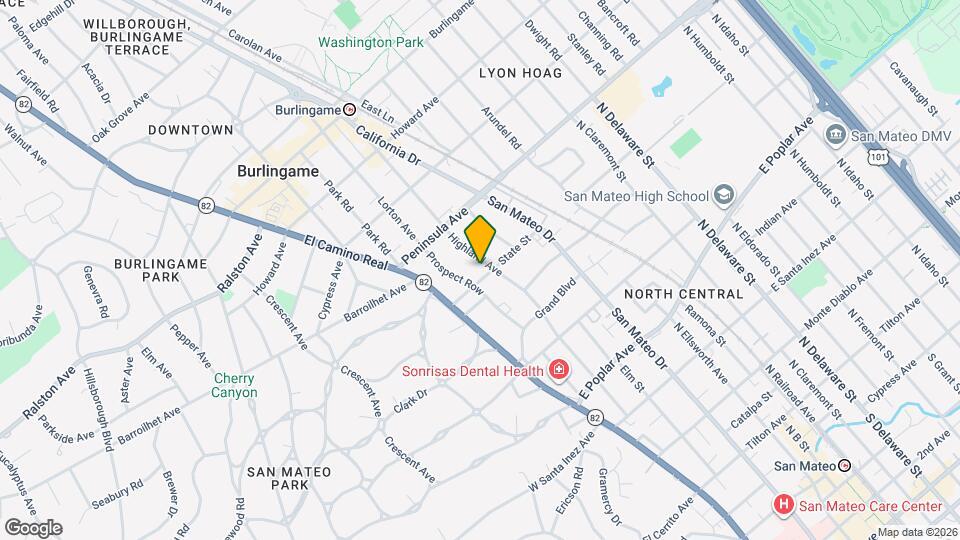 805 Highland Ave Map and Location Details