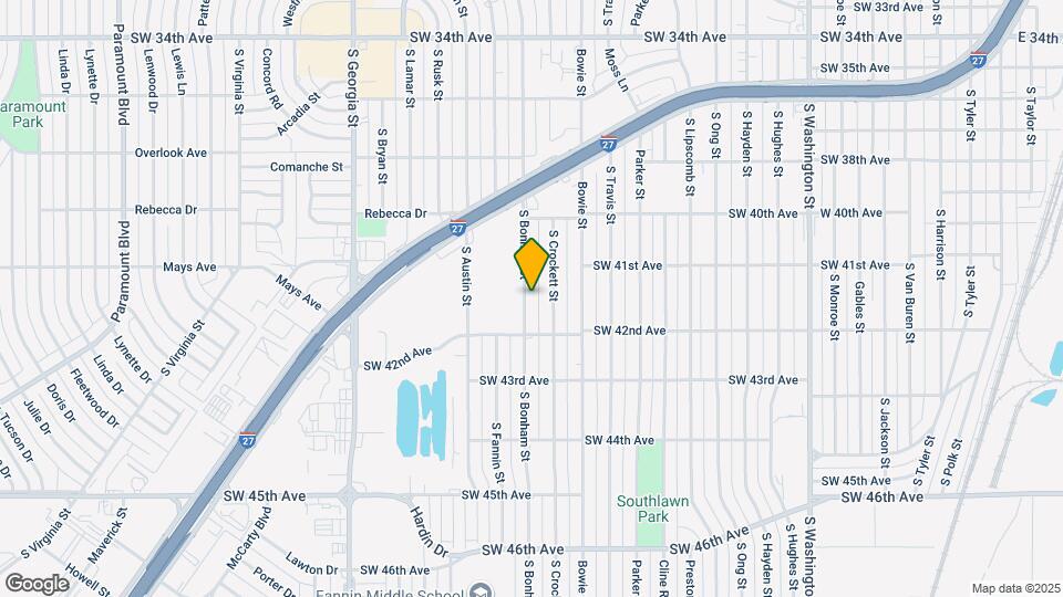 4109 S Bonham St Map and Location Details