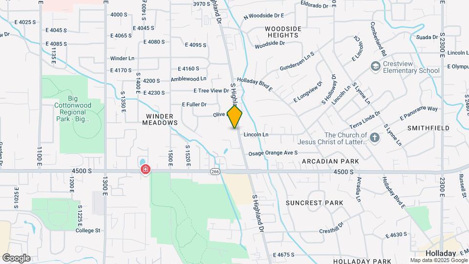 4340 S Highland Dr Map and Location Details