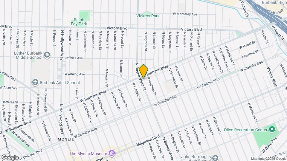 1140 N Buena Vista St Mapa y Detalles de la Ubicación