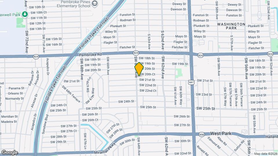 6335 SW 21st St Map and Location Details