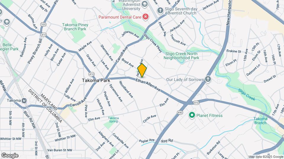 408 Ethan Allen Ave Map and Location Details