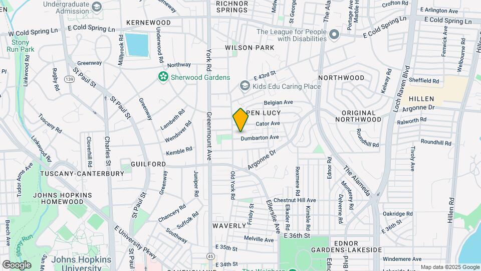 616 Dumbarton Ave Map and Location Details