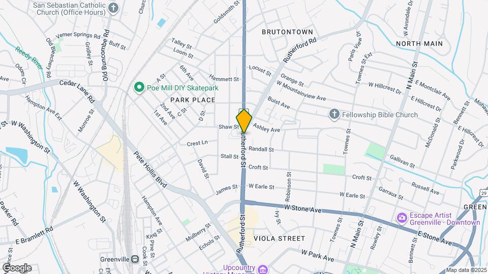 1242 Rutherford St Map and Location Details