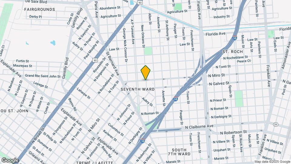 2120-2122 New Orleans St Mapa y Detalles de la Ubicación