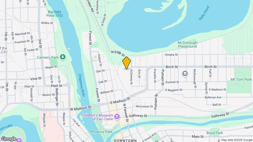 550 N Dewey St Map and Location Details