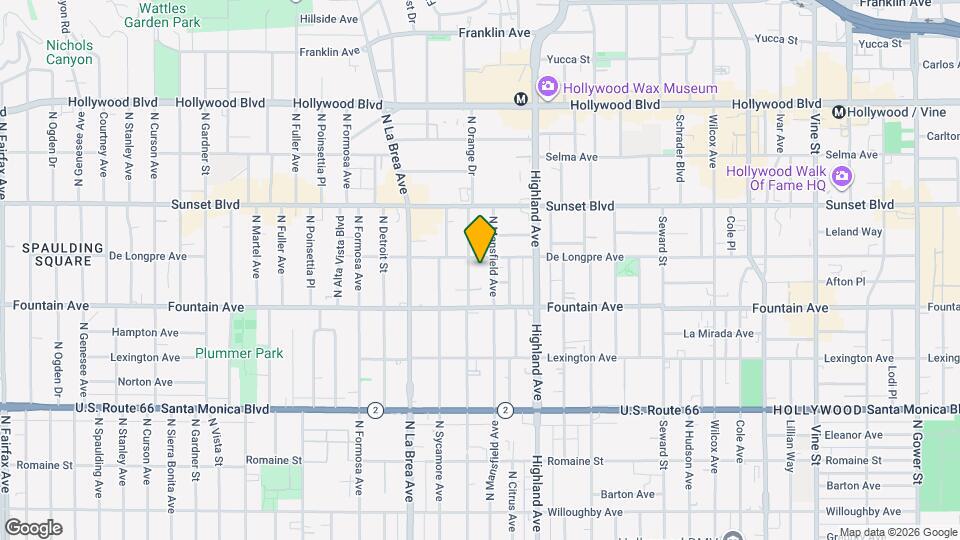 1348 N Orange Dr Map and Location Details