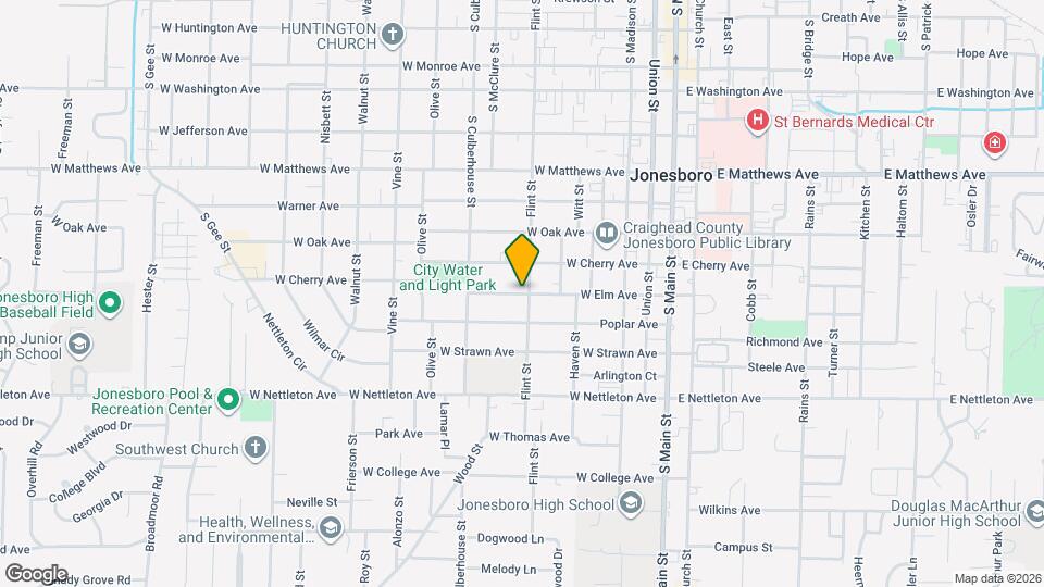 606 W Elm Ave Map and Location Details