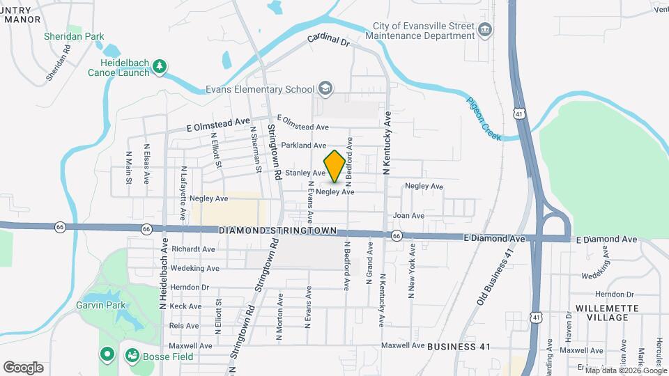 836 Negley Ave Map and Location Details