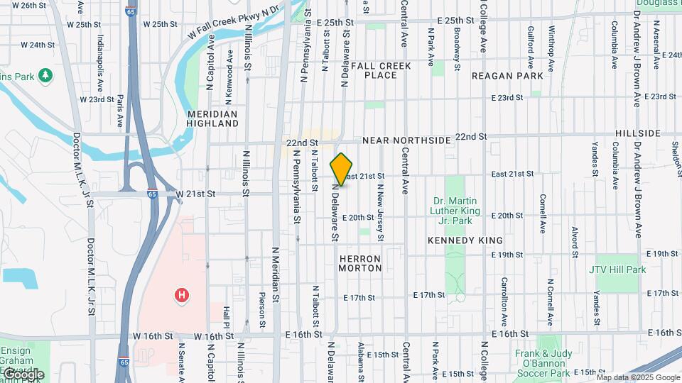 2043 N Delaware St Map and Location Details