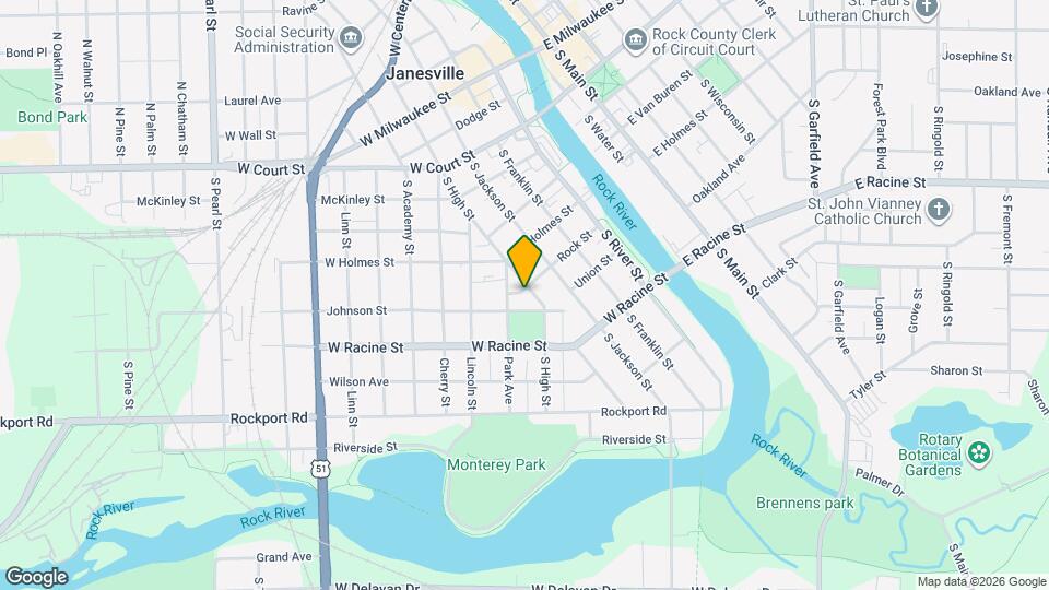 405 Rock St Map and Location Details