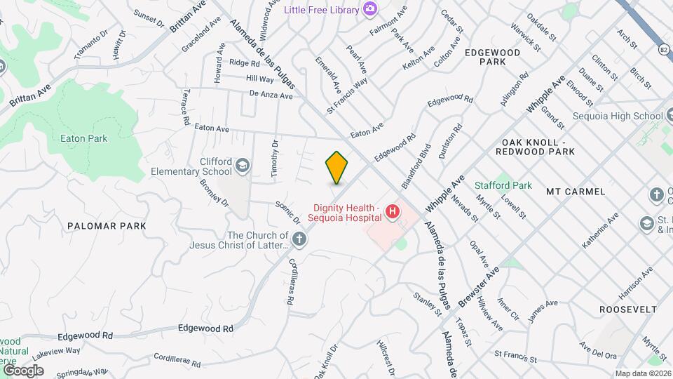 1262 Edgewood Rd Map and Location Details