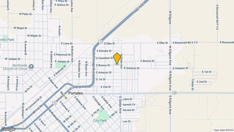1012 E Brazos St Map and Location Details