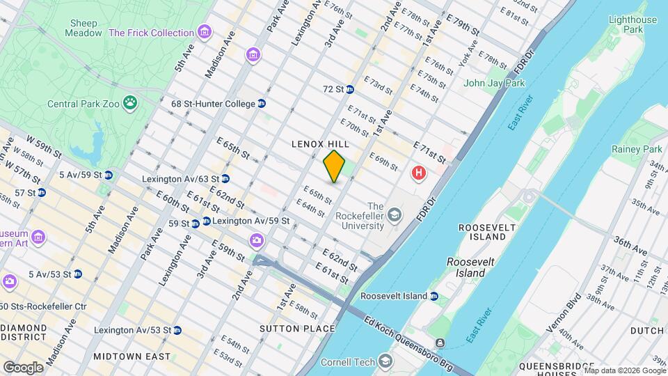 348 E 66th St Mapa y Detalles de la Ubicación