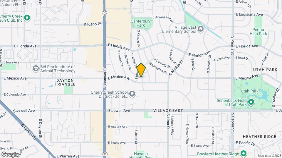 1685 S Kenton Way Map and Location Details