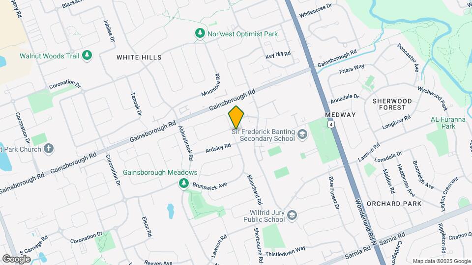 124 Ardsley Crescent Map and Location Details