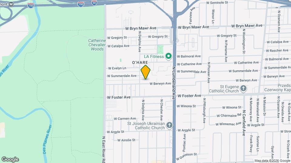 8536 W Berwyn Ave, Unit G Map and Location Details