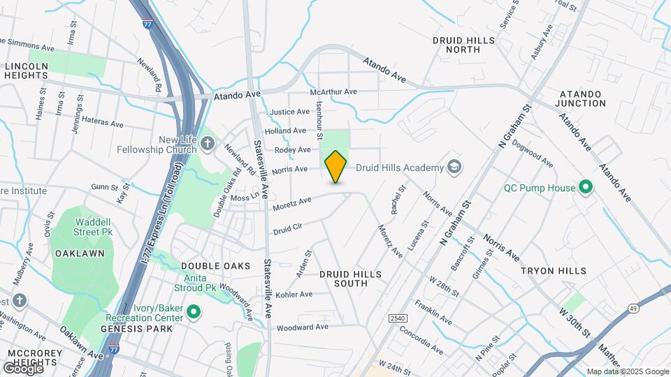 1306 Moretz Ave Map and Location Details