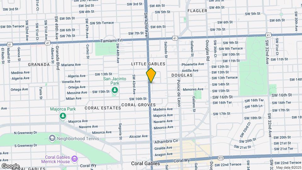 1401 S Le Jeune Rd Map and Location Details