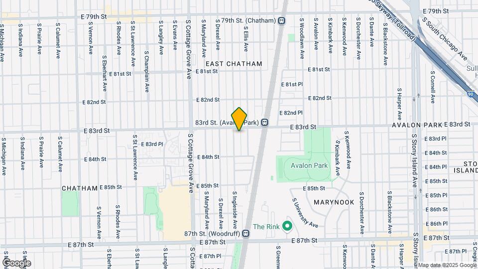 8307-8311 S Ingleside Ave Mapa y Detalles de la Ubicación