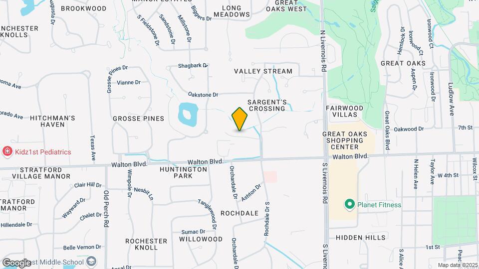 Andover Woods of Rochester Hills Map and Location Details
