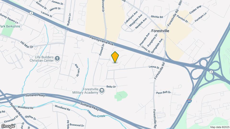 7312 Donnell Pl, Unit C Map and Location Details