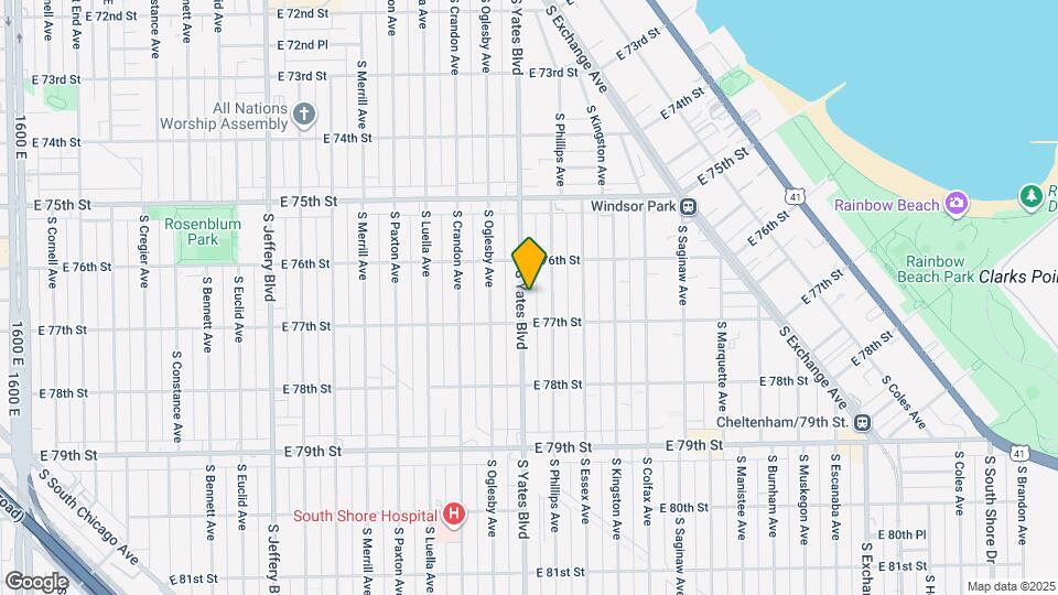 7635 S Yates Blvd Map and Location Details