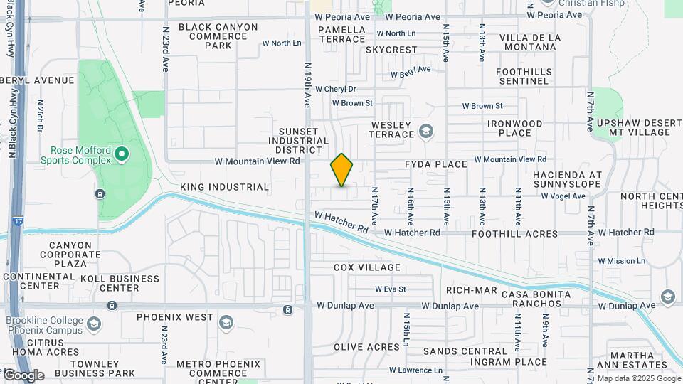 1801 W Vogel Ave Map and Location Details