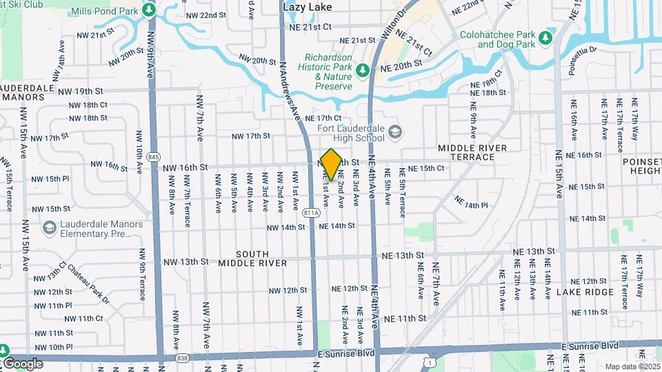 1512 NE 1st Ave. Map and Location Details