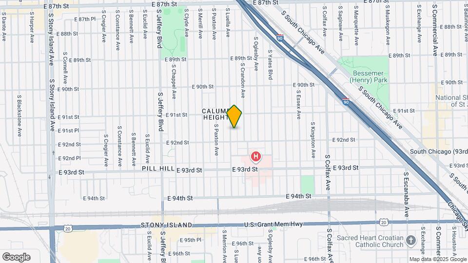 9137 S Luella Ave Map and Location Details