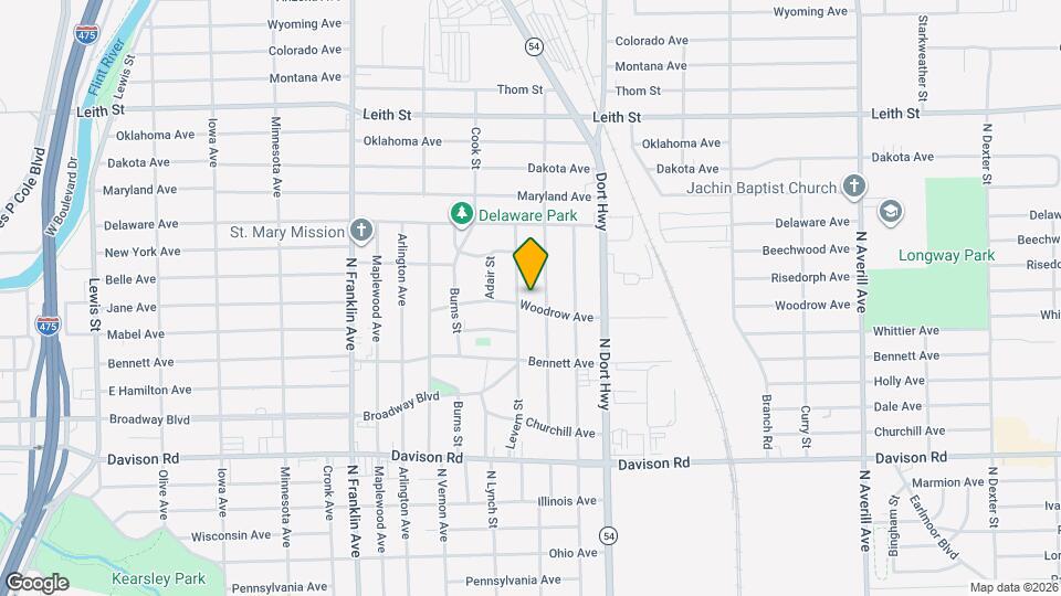 2513 Woodrow Ave Mapa y Detalles de la Ubicación